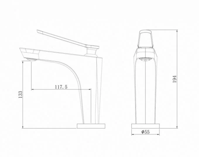 Смеситель для раковины Abber Zeitlos розовое золото AF8909RG - 1