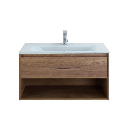 Тумба с раковиной  BelBagno Kraft 80 темное дерево - 0