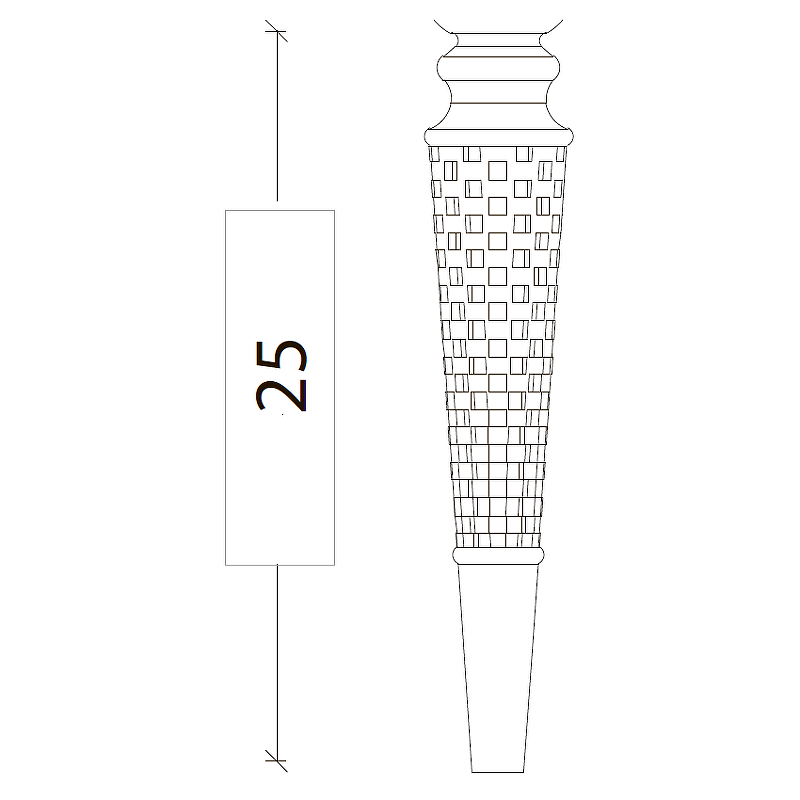 Ножки для тумбы Boheme Armadi Art Vallessi Avangarde Denti 25 черный 847-B-25 - 3