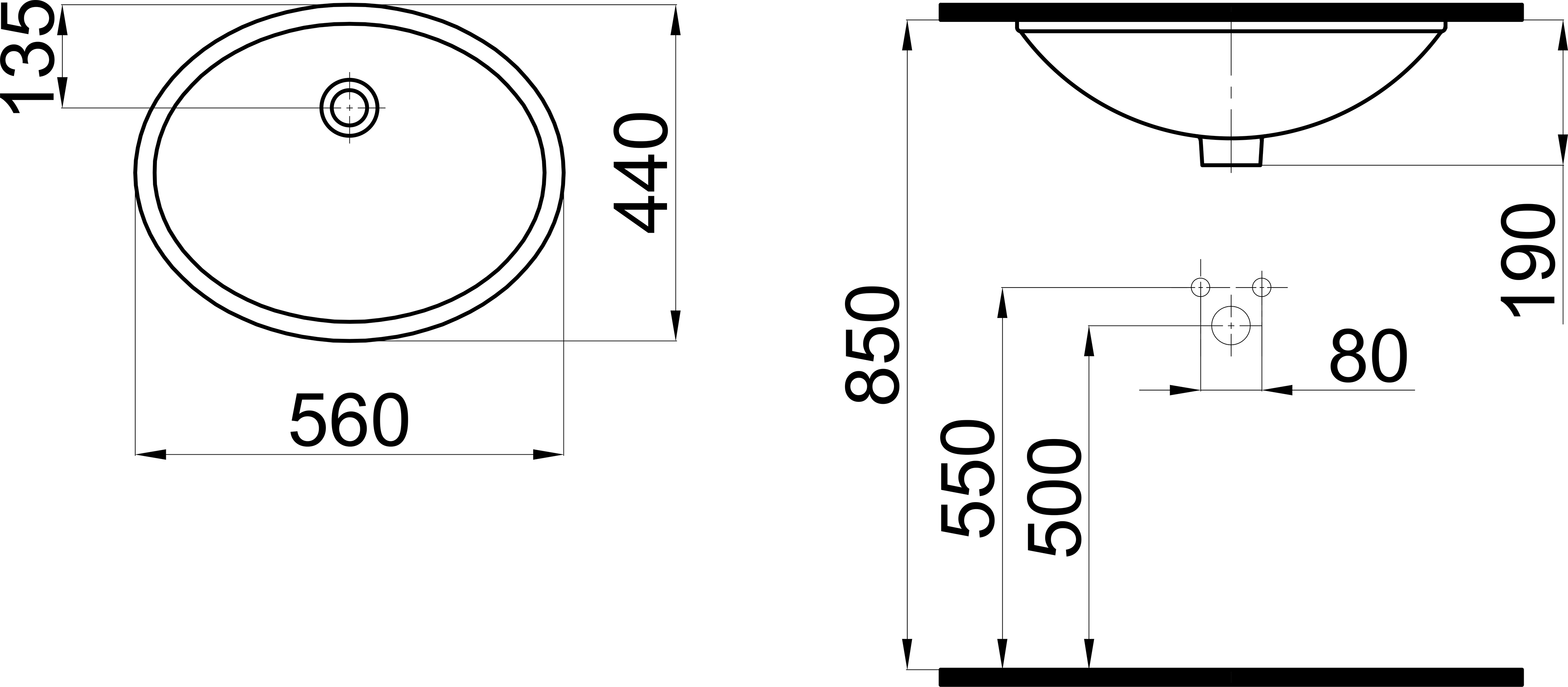 Раковина STWORKI 56 K0001-0566 K0001-0566-001-1-0000 - 1