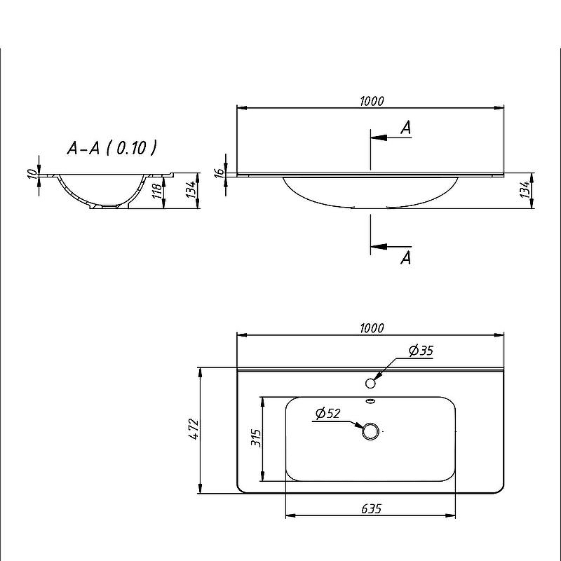 Тумба с раковиной Vincea Vico 100 белая - 4