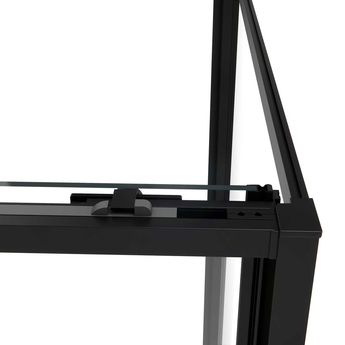 Душевой уголок Vincea Slim Soft 100х90 профиль черный стекло прозрачное  VSR-1SS9010CLB - 5