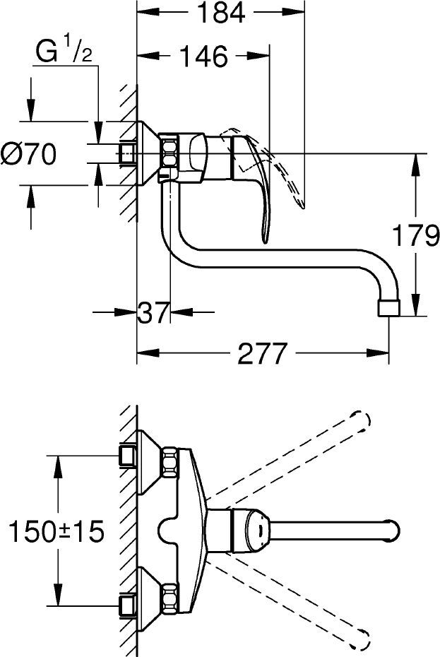 Смеситель Grohe Eurosmart New 32224002 для кухонной мойки - 2