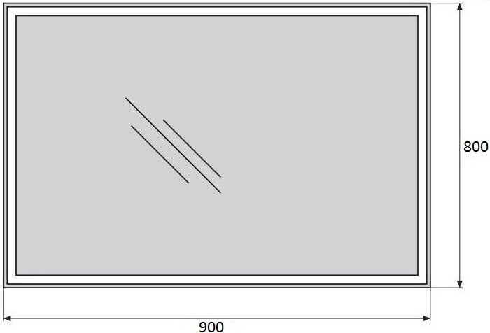 Зеркало BelBagno SPC-GRT-900-800-LED-BTN - 3