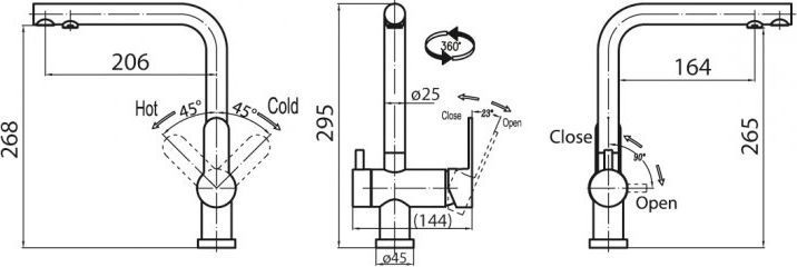 Смеситель BelBagno Tanaro TAN LACM CRM для кухонной мойки TAN-LACM-CRM - 1