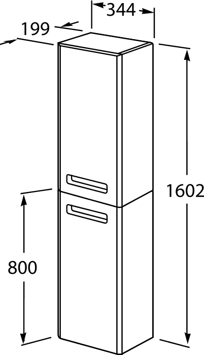 Шкаф-пенал Roca Gap L фиолетовый ZRU9302747 - 1