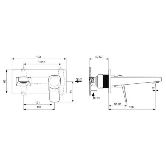 Смеситель для раковины Ideal Standard Ceraplan хром BD244AA - 2