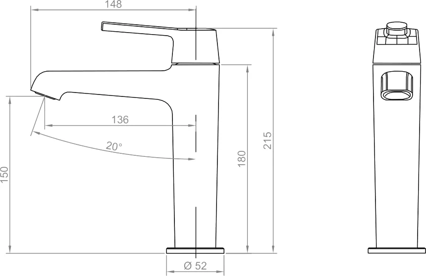 Смеситель для раковины RGW Shower Panels золото 511405301-06 - 3