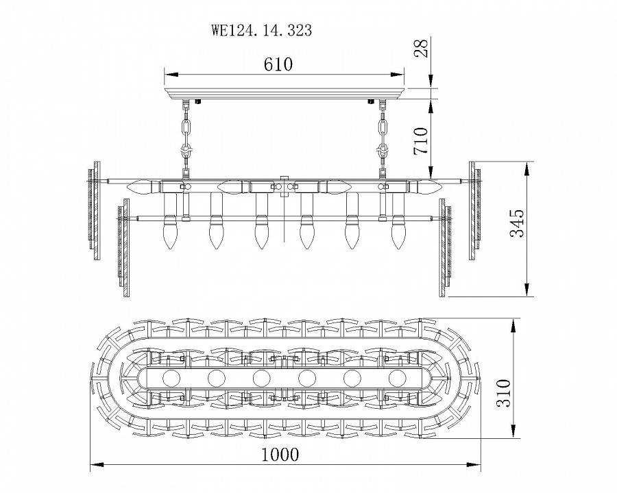 Подвесной светильник Wertmark Agati WE124.14.323 - 1