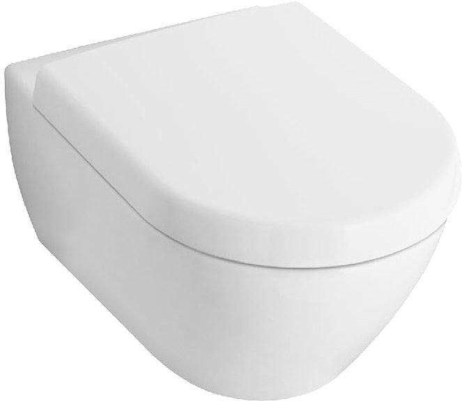 Чаша для унитаза подвесного Villeroy & Boch Subway 2.0 5606R0R1 укороченная, alpin CeramicPlus - 0