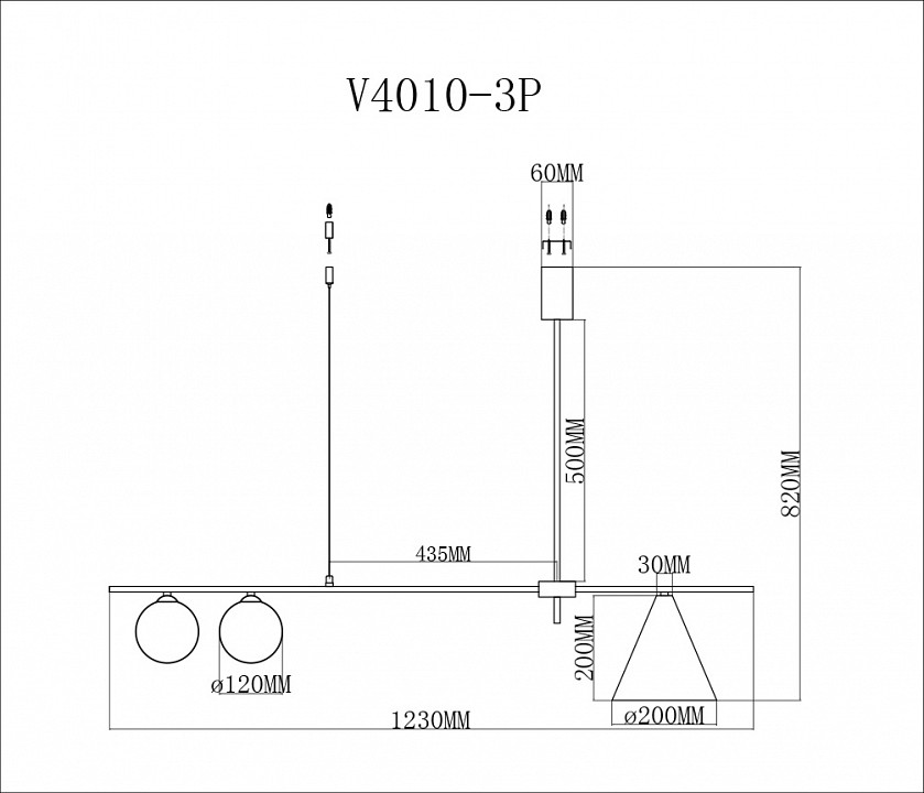 Светильник на штанге Moderli Dellay V4010-3P - 1