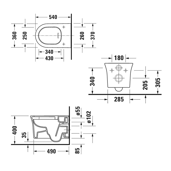 Унитаз подвесной Duravit White Tulip с крышкой, белый (2576092000) - 4