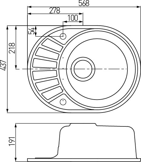 Мойка кухонная AQUATON Чезана латте 1A711232CS260 - 2