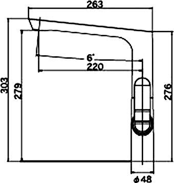 Смеситель для кухонной мойки Gllon GL-111 хром  111 4001C - 1