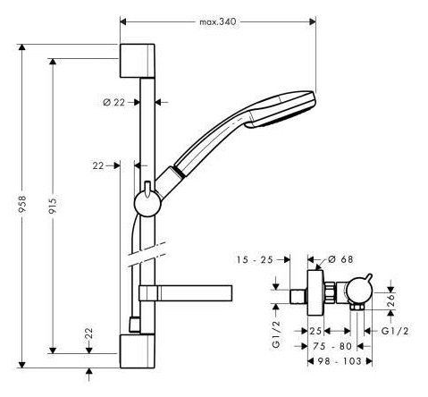 Комплект смесителей Hansgrohe   27033000 - 1