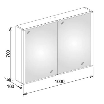 Зеркало-шкаф Keuco Royal Match 65 см, с подсветкой 12801171301 - 2
