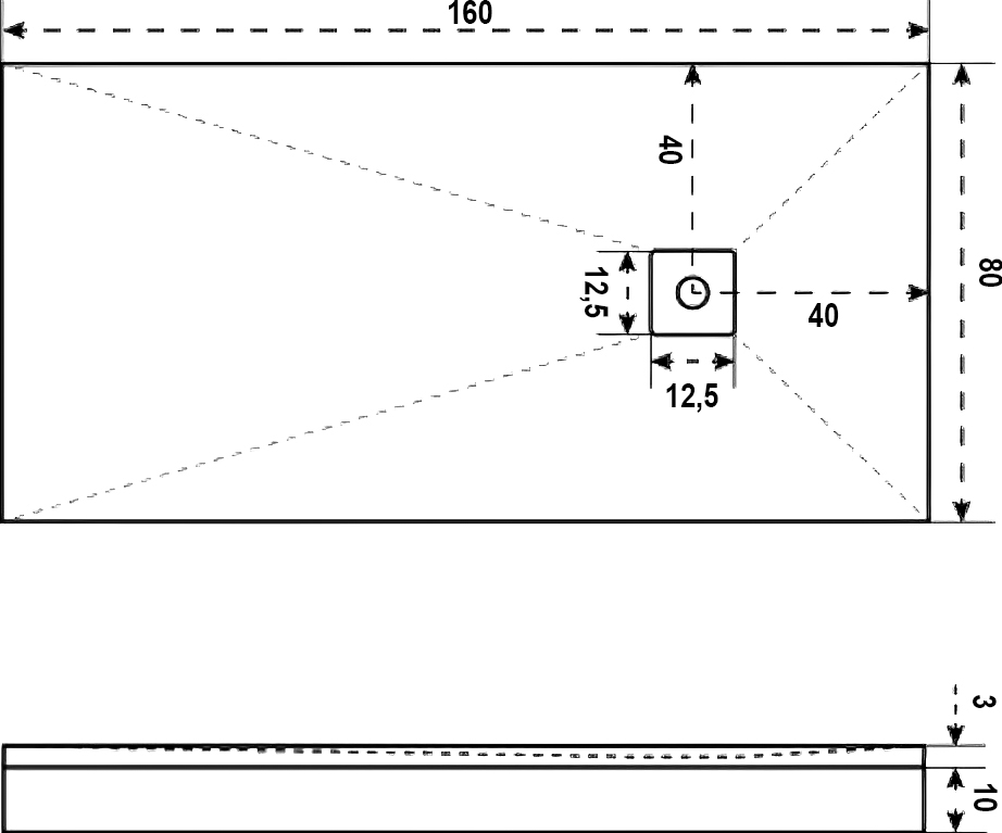 Поддон для душа Good Door Essentia 160x80, с сифоном, белый ЛП00087 - 2