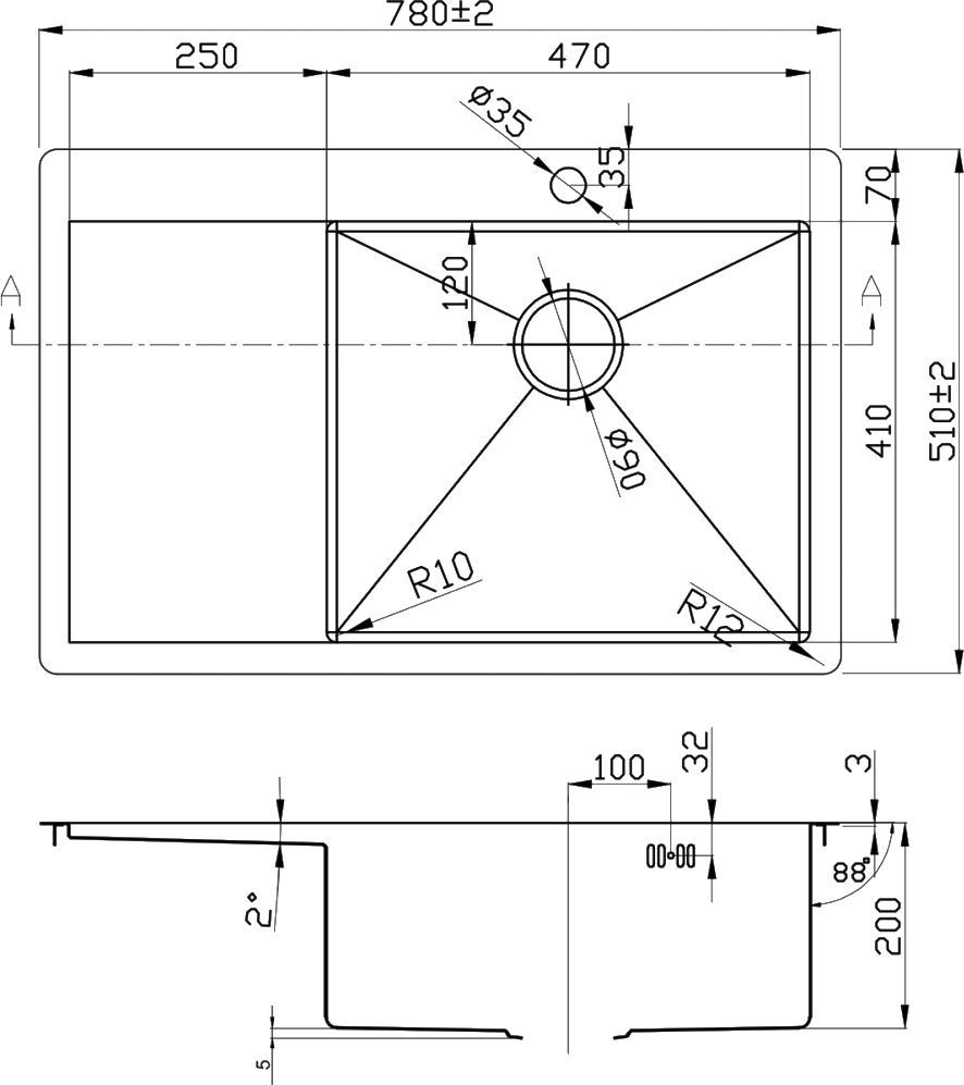 Мойка кухонная Zorg Inox R 7851 R R 7851-R - 1