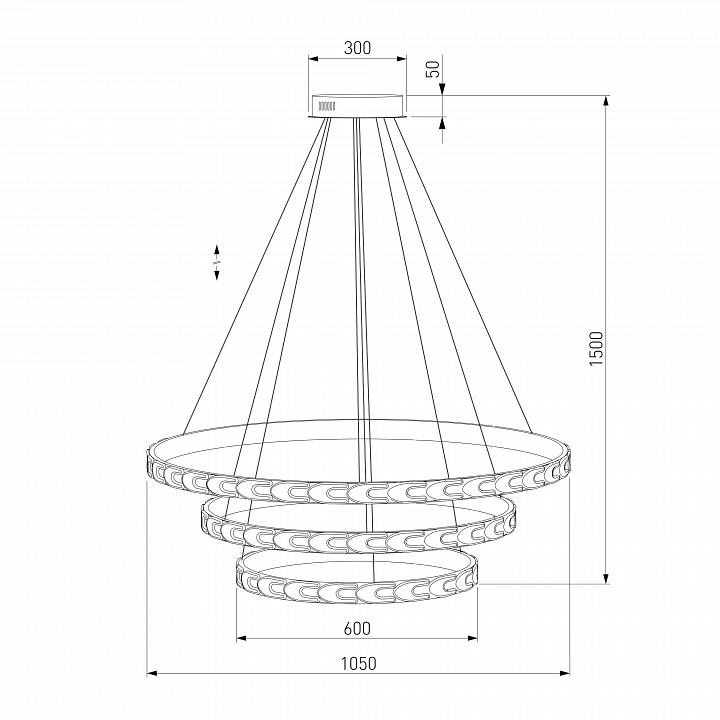 Подвесной светильник Eurosvet Chain 90163/3 сатин-никель 160W - 4