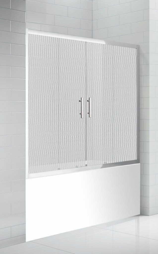 Шторка на ванну Cezares Eco O VF 2 170/145 P Cr стекло punto ECO-O-VF-2-170/145-P-Cr - 1