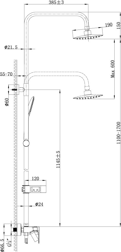 Душевая стойка Lemark Tropic LM7002C - 3