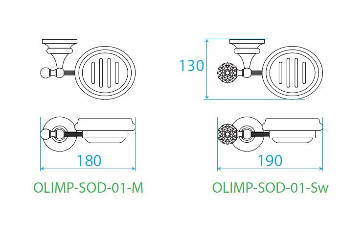 Мыльница Cezares OLIMP  OLIMP-SOD-01-Sw - 2