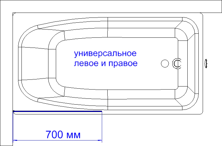 Шторка на ванну DIWO Ростов 4GW009 неподвижная, 70x150 - 7