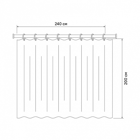 Штора для ванной комнаты 200*240 IDDIS Basic  B44P224i11 - 4