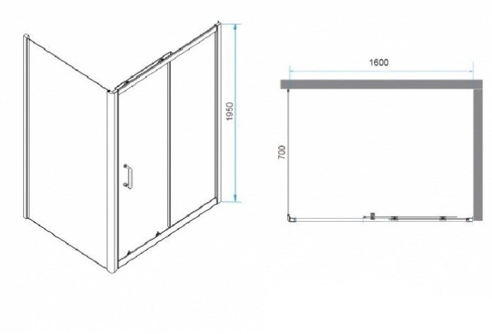 Душевой уголок RGW Passage PA-74B 160x70 профиль черный стекло прозрачное 410874167-14 - 2