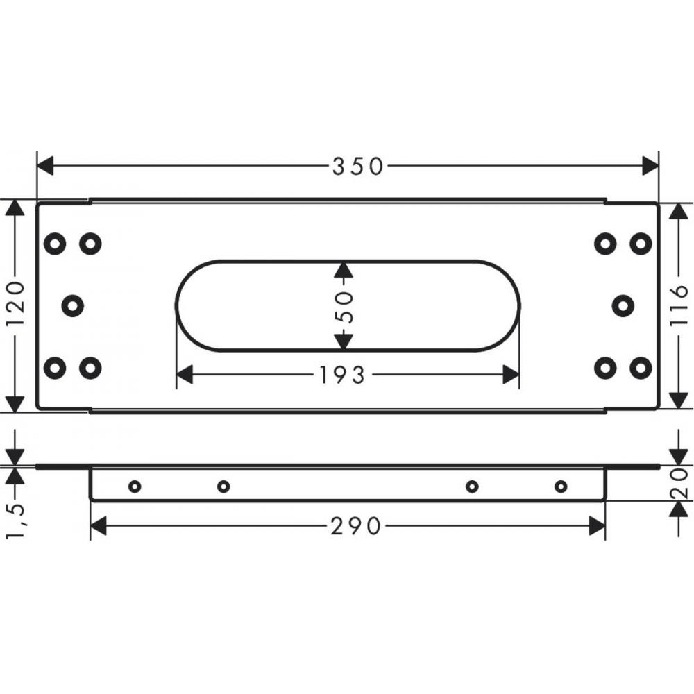 Монтажная панель Hansgrohe sBox 28016000 - 1