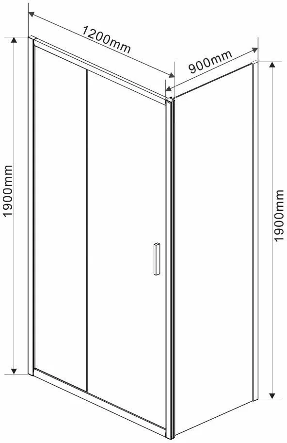 Душевой уголок Vincea Garda 120х90 профиль сталь стекло прозрачное VSR-1G9012CLGM - 2
