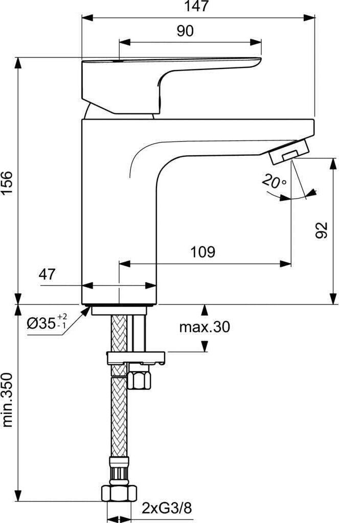 Смеситель для раковины Ideal Standard Ceraplan хром BC567AA - 1