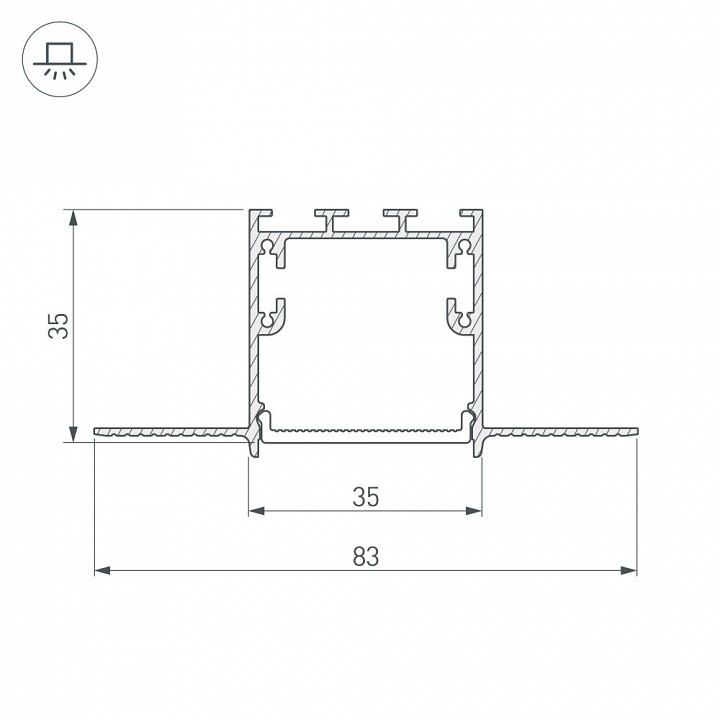 Коннектор X-образный Arlight SL-Linia32-Fantom 030099 - 2