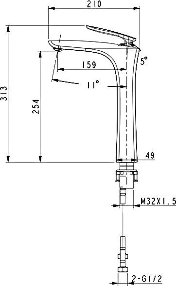 Смеситель для раковины Timo Helmi  4011/00-16F - 2