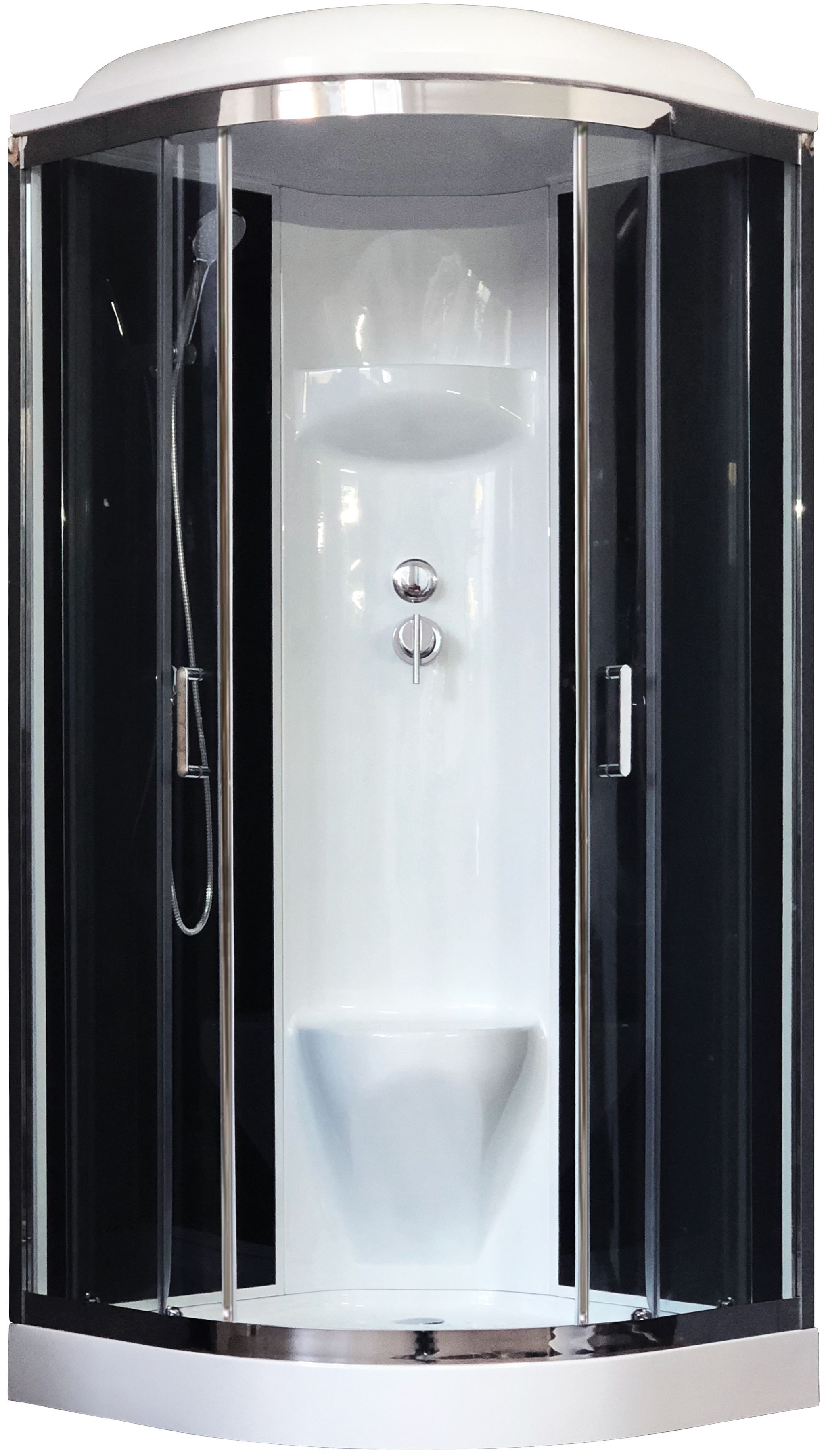 Душевая кабина Royal Bath 100х100 хром стекло тонированное RB100HK6-BT-CH - 0