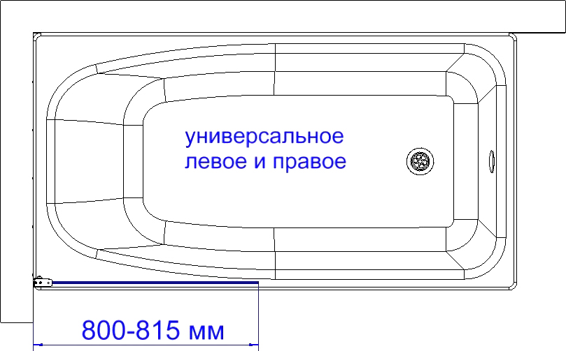 Шторка на ванну DIWO Коломна 4GW007 распашная, 80x150 - 5