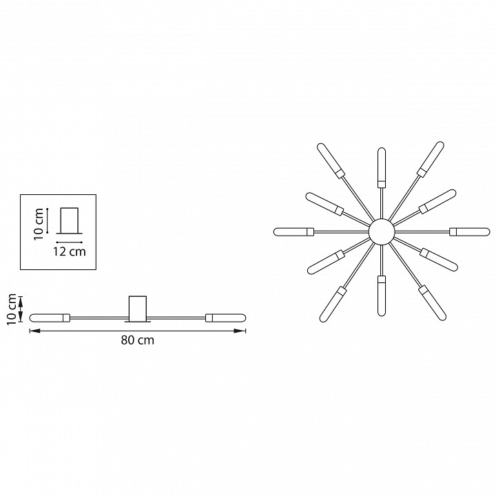 Потолочная люстра Lightstar Ragno 732127 - 4