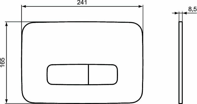 Клавиша смыва Ideal Standard Oleas черный матовый R0123A6 - 2