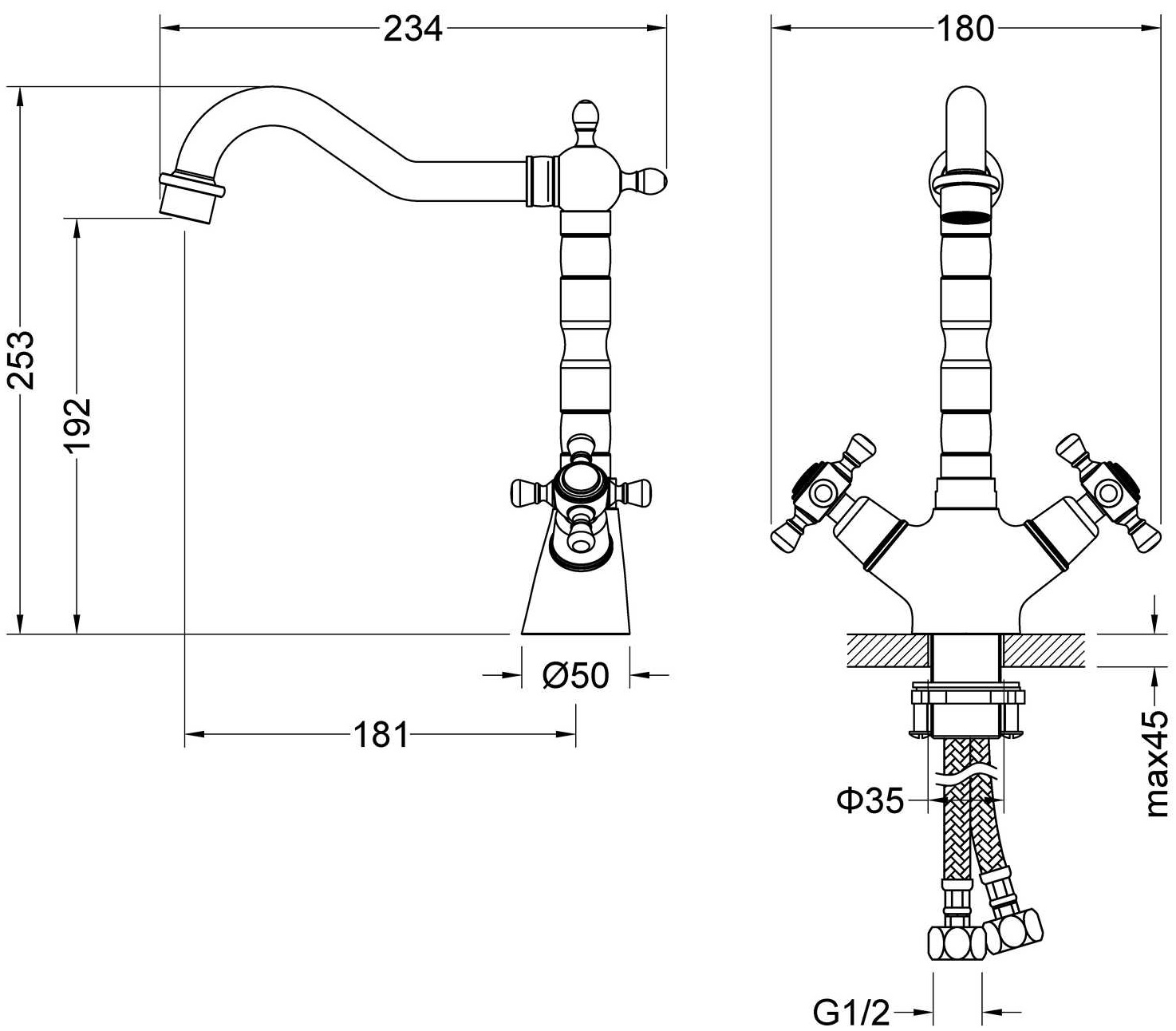 Смеситель Timo Nelson 0143/03F для раковины, черный - 2