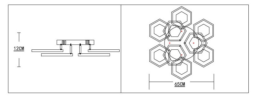 Потолочная люстра Escada Hexagon 10236/9LED - 3