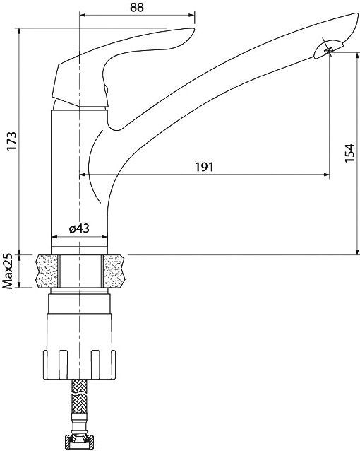 Смеситель Iddis Kitchen Line K10SB00i05 для кухонной мойки - 2