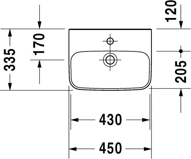 Рукомойник Duravit DuraStyle 070845 0708450000 - 2