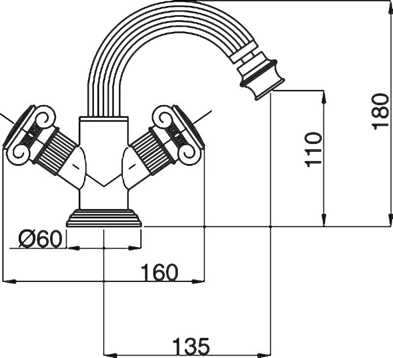 Смеситель Cezares Olimp BS2 02 Sw для биде OLIMP-BS2-02-Sw - 2