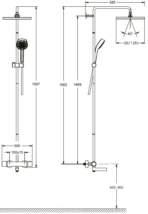 Душевая стойка Jacob Delafon Atom E26238-CP - 6