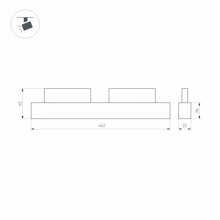 Трековый светодиодный светильник Arlight Mag-Orient-Flat-L465-16W Warm3000 035842 - 3