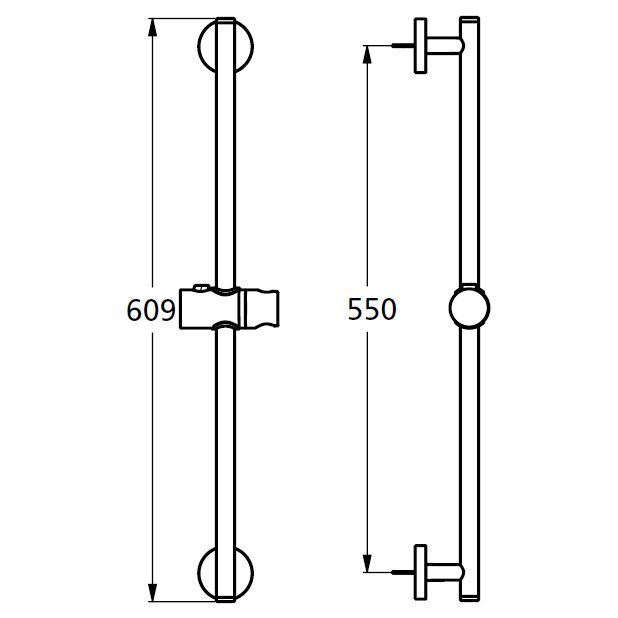 Душевая штанга Ideal Standard IdealRain 60 см  B9420AA - 2