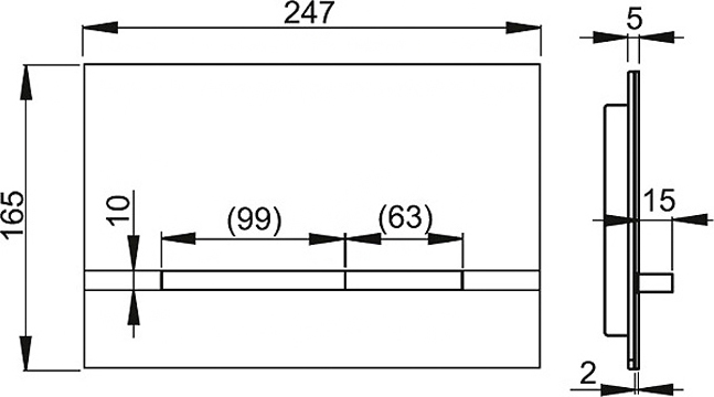 Кнопка смыва AlcaPlast Flat Stripe - 1