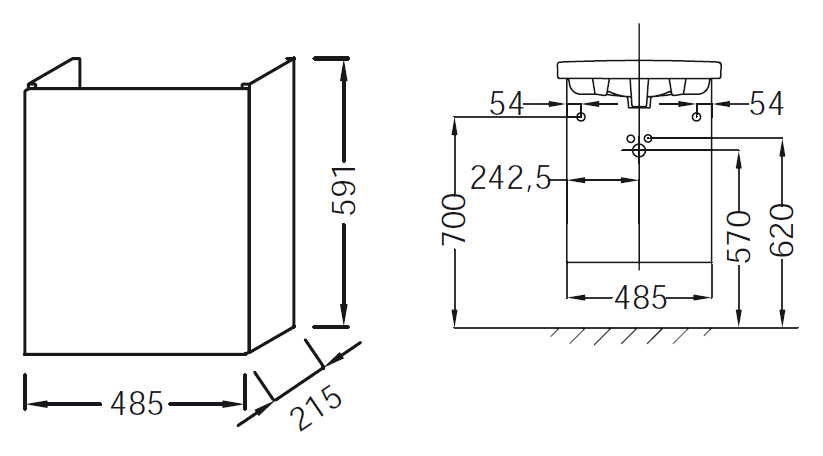 Тумба для комплекта Jacob Delafon Odeon Up EB863RU-J5 белый - 2