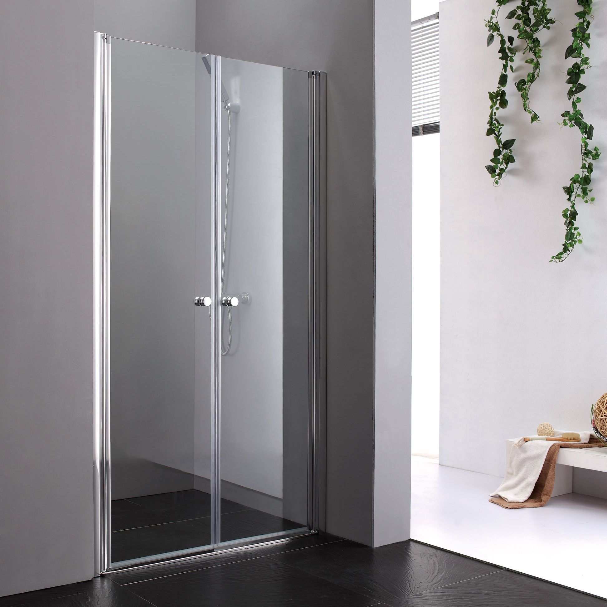 Душевая дверь в нишу Cezares ELENA-W-B-2-90-P-Cr - 0