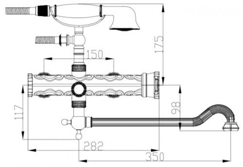 Смеситель Zorg Antic A 101WDN-BR универсальный - 1